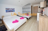 kitchen with sleeping room